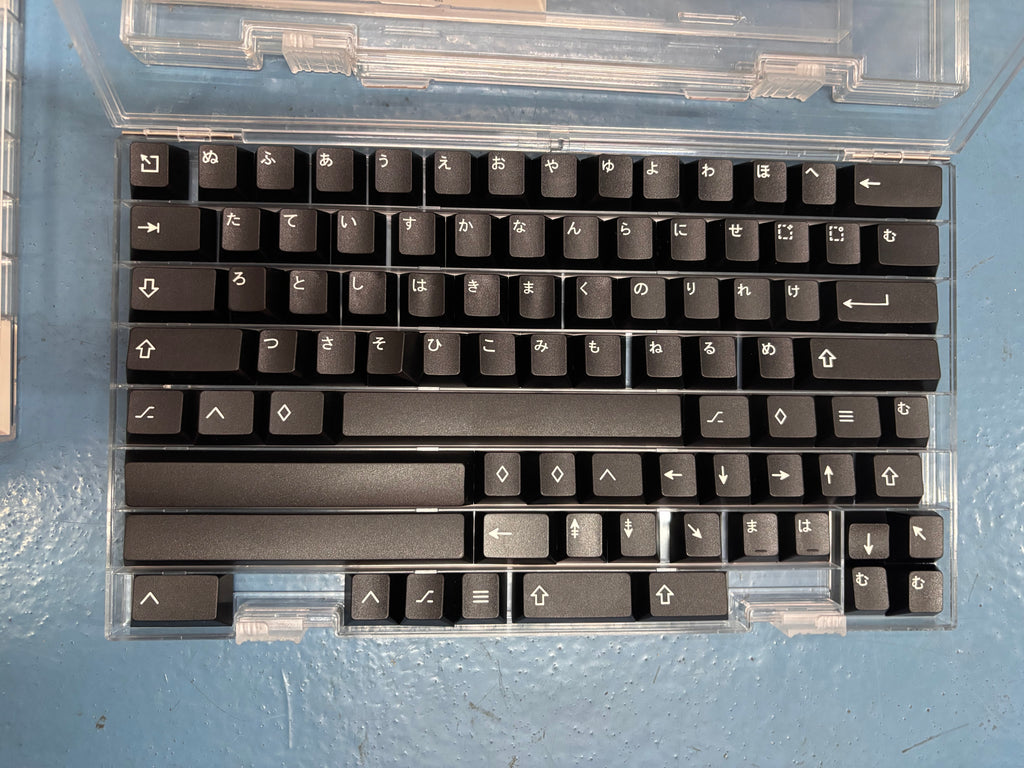 GMK Sets (hiragana, zhuyin, black on white)