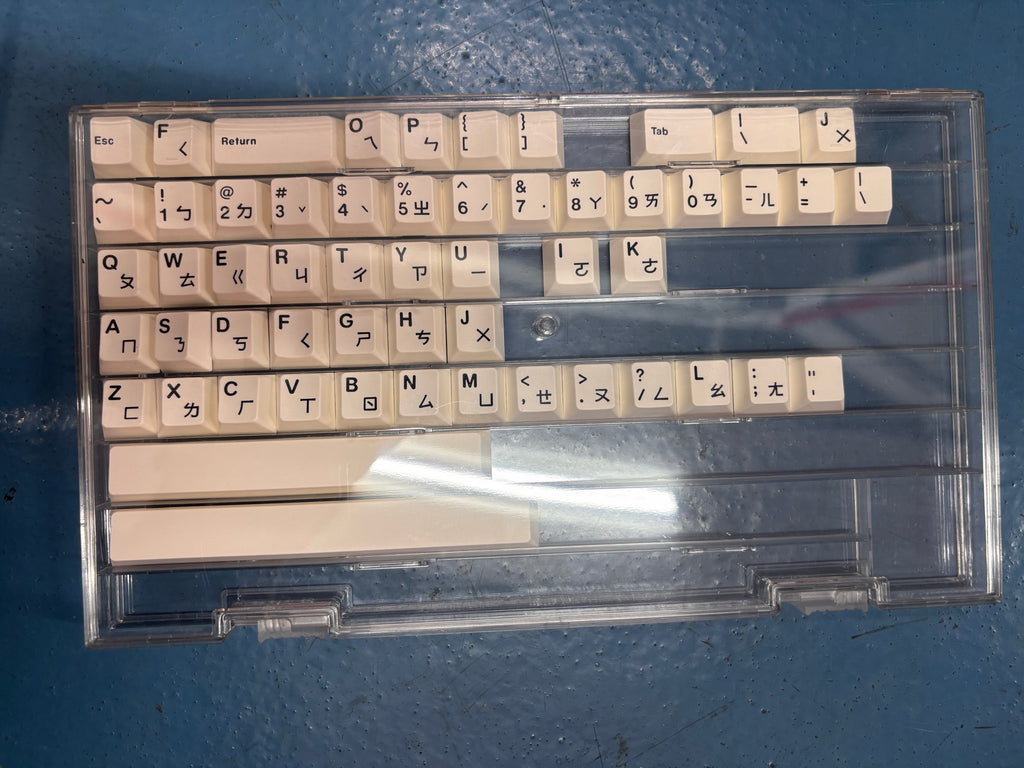 GMK Sets (hiragana, zhuyin, black on white)